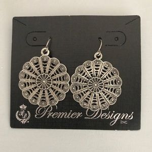 Premier Design Silver Drop Earrings